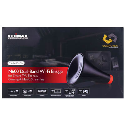 Edimax N600 Universal Dual-Band Wi-Fi Bridge for Smart TV, Blu-ray, Gaming & Music Streaming EDIMAX CV-7438NDM